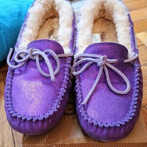 Ugg Purple Dakota mokasins loafers 8 ideal condition